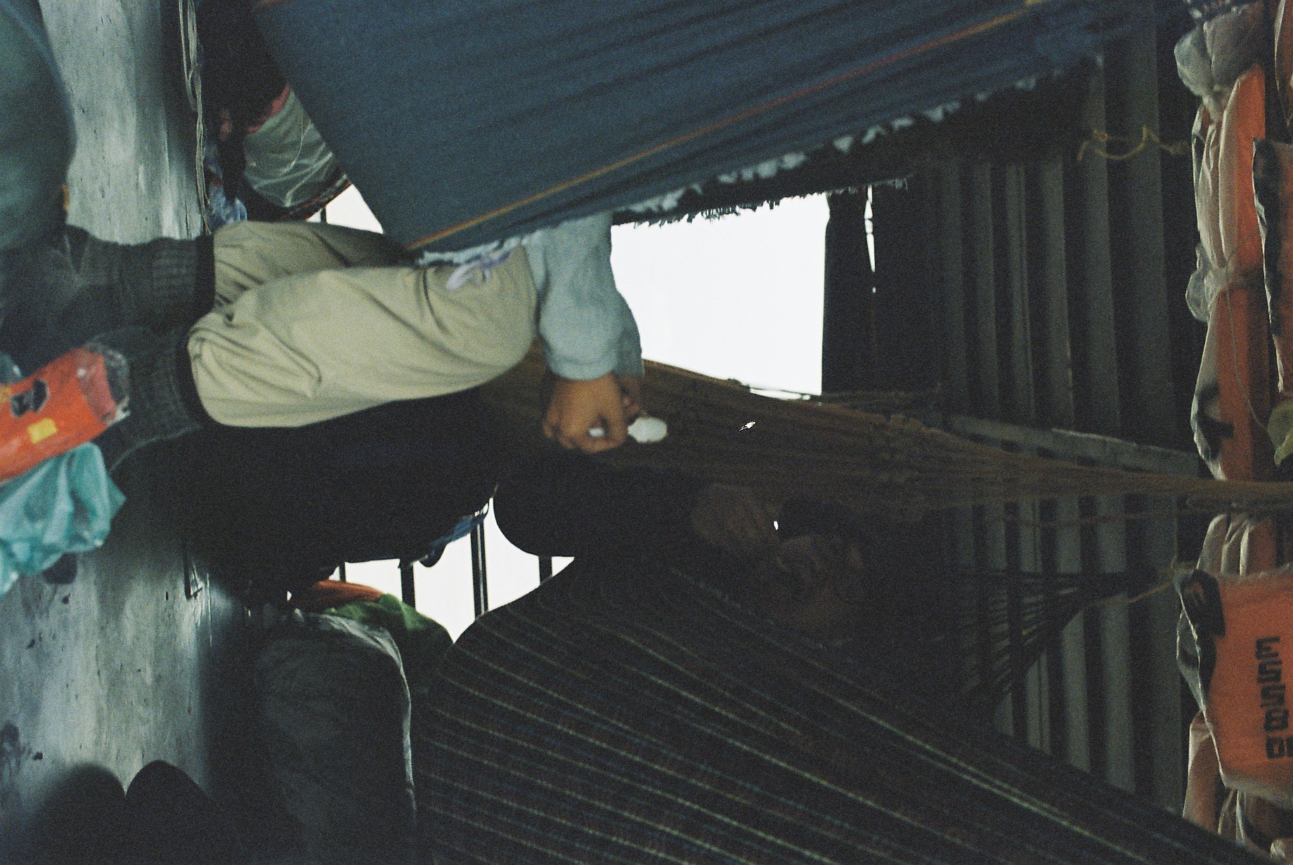 Hammocks on Amazon slow boat