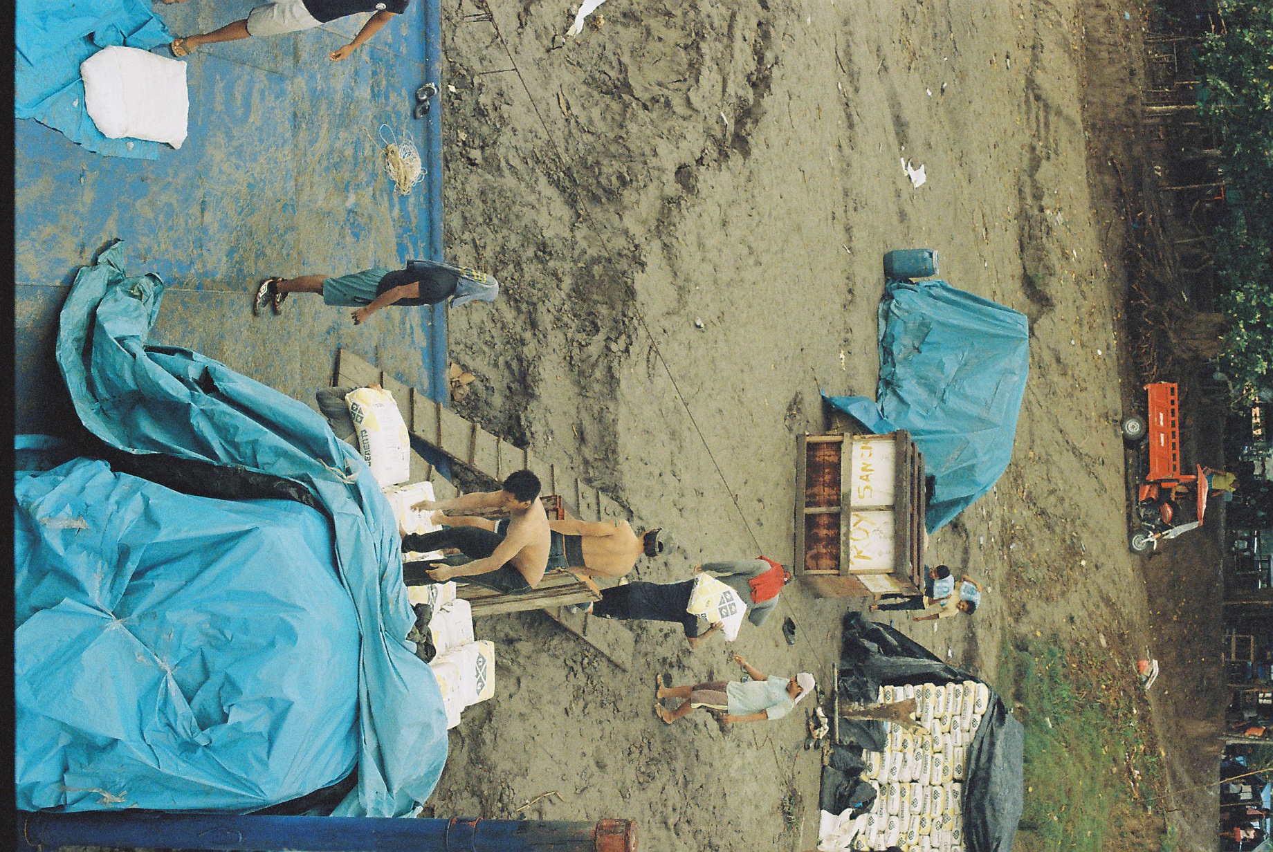 Cargo loading area on Amazon slow boat