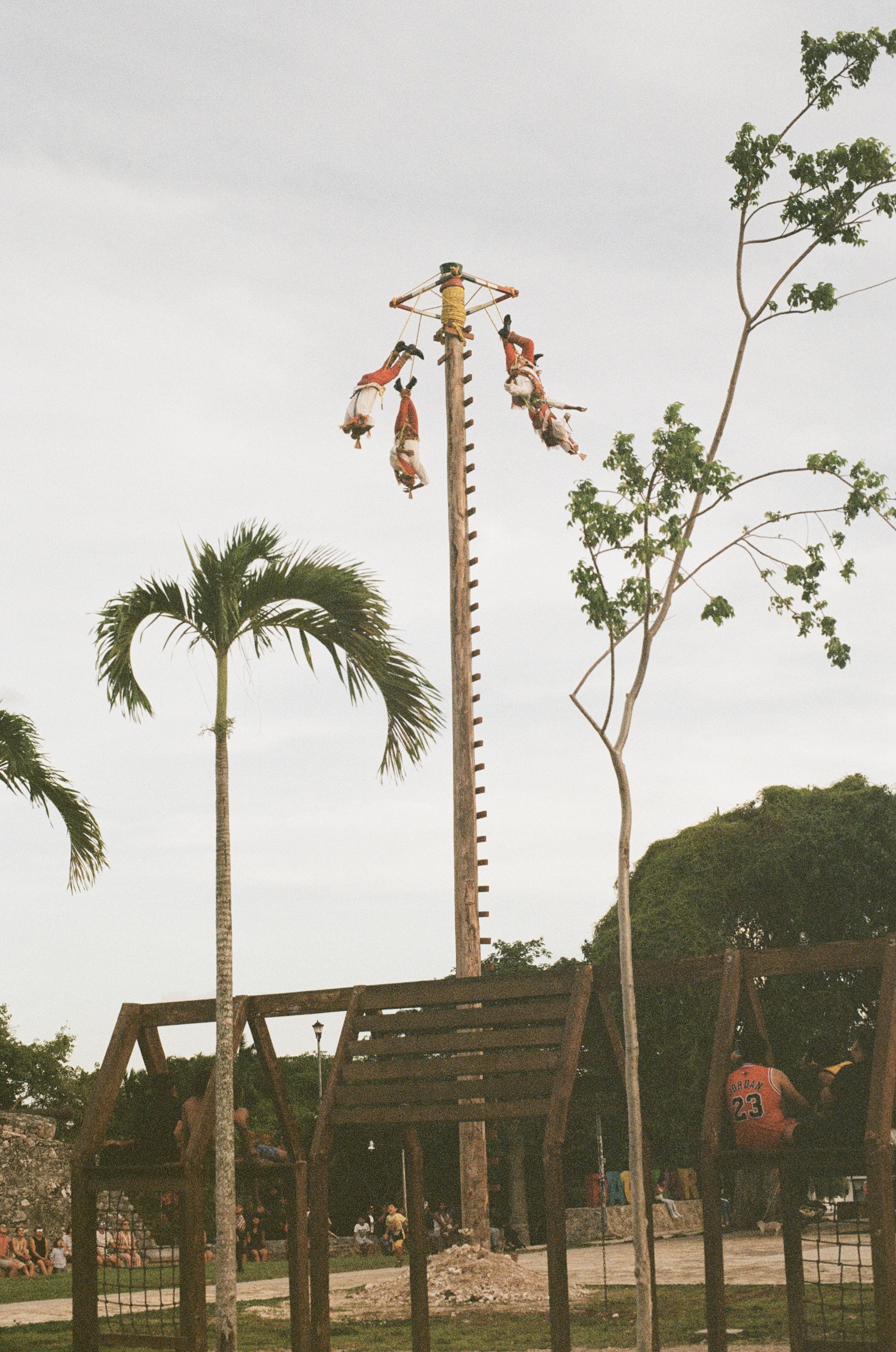 Traditional cultural performance in Baccalar, Mexico